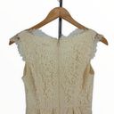 Shoshanna  Cream Eyelash Lace A-Line Sleeveless V Neck Dress with Pockets size 2 Photo 5