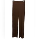 Reformation  Ribbed Set Crop Top And Pants Size Medium Brown Square Neck Pull On Photo 6