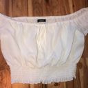 SheIn Cute White Peasant Top Photo 1