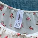 Abound  Woven White Ditsy Floral Bustier Blouse Large NWT Photo 3