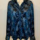 Apt. 9 stretch satin button front dress shirt blouse XL Photo 0