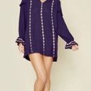 Tularosa Arabella Navy Embroidered Tunic Dress XS Photo 2