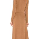 Vince Long Sleeve Draped Dress in Dark Taupe Large Photo 2