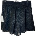 Good American  Midnight Leopard Short New large satiny black burnout animal print Photo 4