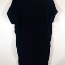 Vince  Black Viscose Dress Size S Silk V Neck Trim Shift Mini Dress Photo 6