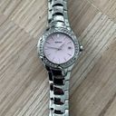 Seiko  Ladies Watch Crystal Embellishments Pink Dial Stainless Bracelet Date Photo 6