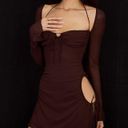 House Of CB London Brown Cutout Dress Photo 3