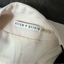 Alice + Olivia  White & Black Lined Cropped Blazer Photo 4