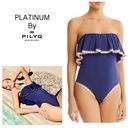 PilyQ New. Platinum by  navy swimsuit. Retails $164 Photo 1