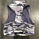 DKNY  Camo Print Zip Up Halter Sports Bra Crop Top Size XS Photo 1