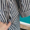 Equipment  femme blue and white striped button up shirt dress in size small Photo 3