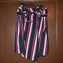 Torrid  black self tie mid stripe short size 24 nwt Photo 1