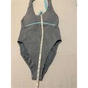 Fabletic Small Race-Up Racerback Swimsuit - Raincloud/Blue Sky Photo 6