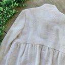 Walter Baker Walter Tweed Knit Wool Blend Ruched Snap Swing Blazer Jacket Ivory White Size 6 Photo 4