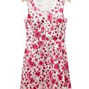 Oscar de la Renta  Pink & White Floral Stretch Cotton A-Line Dress Women’s Size 6 Photo 2