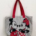 Disney  Mickey & Minnie Mouse Kissing 2- Sided Canvas Tote Bag New (Old Stock) Photo 3