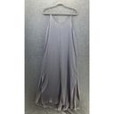 The Row all: Women's Shift Maxi Dress Sleeveless Solid Gray Size Medium Photo 2