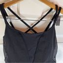 Lululemon  Athletic Black Tank with Mesh Panels Size Small See Measurements Photo 3