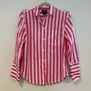 J.Crew  Garçon Classic Shirt in Stripe Cotton Poplin Pink and White Size 2 Photo 2