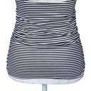 Soma Bandeau Tankini Swim Top Women’s Size 34B Striped Convertible Straps Ruched Photo 8