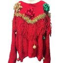 Ugly Christmas Sweater  RED No Boundaries ornament and bows size XXXL Photo 10