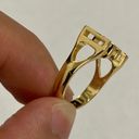 Michael Kors Gold-Tone Logo Ring Size 8 Photo 4