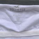 Hollister White Ribbed Halter Bodysuit Photo 4