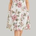 Bloomchic Size 26 • 4x •  • Floral Pocket Keyhole Lace Cap Sleeve Flutter Dress Photo 0