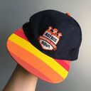 NAVY BLUE/ORANGE STRIPED HUSTON ASTROS SNAPBACK BASEBALL CAP HAT Orange Photo 0