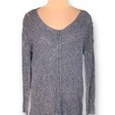 Vintage Havana  Women's Sweater Gray Knitted Shoulder Lace Neutral Knit Pullover Photo 10