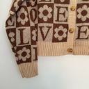 Ultra Flirt  LOVE Button down Cardigan Tan Size Small Photo 3