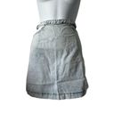 We Wore What New  Cut Out Mini Skirt Denim Super Light Blue Comfort Indigo Large Photo 3