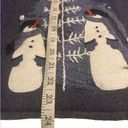 Croft & Barrow  Blue Ugly CHRISTMAS‎ Zip Cardigan Vintage XL Snowmen Holiday Photo 9