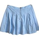 American Eagle  Pleated Mini Skirt With Pockets Baby Blue Women’s Size 12 Photo 1