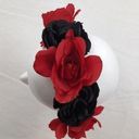 Krass&co Claire’s Red Black Rose Lace Accent Headband Halloween  Play Gothic Photo 0