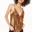 Cami NYC  The Olivia Metallic Gold Silk Blend Camisole Tank Top Animal XS NWT Photo 3