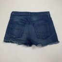 Mossimo Denim  Women High Rise Shorts Blue Size 8 Power Stretch Cut Off Button Photo 1