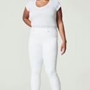 Spanx White Distressed Skinny Jeans Photo 2