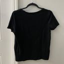 ZARA Black V Neck Tee Photo 2