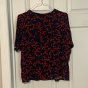 Popsugar  Cherry Dream Women’s Tee shirt Size Xl Red Blue & Black GUC Photo 4