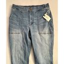 Matilda Jane NEW  Good Hart Keystone Tapered Straight Leg Midwash Denim High Rise Photo 2