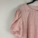 Milk and Honey  | Light Pink Textured Puff Sleeve Blouse Size 2X Photo 1