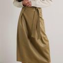 Vince  Belted Lambskin Leather Skirt-‎ NWT 6 Photo 4