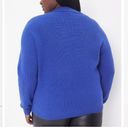 Lane Bryant NWOT  Size 22 / 24 Classic Half-Zip Ribbed Pullover Sweater Blue Photo 1