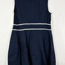 Eshakti  Custom Size 16 Dress Navy Blue A Line Sleeveless White Trim Mini 1456 Photo 1