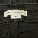 Good American Good Curve Denim Frayed Hem 5 Pocket Shorts in Black 089 Sz 18 Photo 4