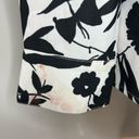 St. John  Satin Crepe Black and White Floral Shirt | Small |NWT Photo 4