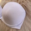 Vassarette Vintage  36D Strapless Bra White 74239 Smoothing Nylon Blend Photo 11