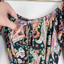 Luli Fama  Gypsy Off Shoulder Bell Sleeve Boho Paisley Floral Dress Size Small Photo 3