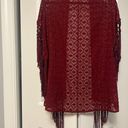 House of Harlow Fringe Burgundy Kimono (M) Photo 1